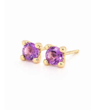 ROEMER by Bregje ROEMER by Bregje Oorstekers Lily 14k geelgoud met Amethyst