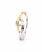 Passione 14k Wit- met geelgouden ring met diamant 0,03ct 53