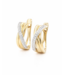 Passione Passione oorringen geel/witgoud 14k met 0.09ct diamant