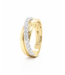 Passione Passione 14K geel- met witgouden ring gedraaid met diamant 0,67ct 57