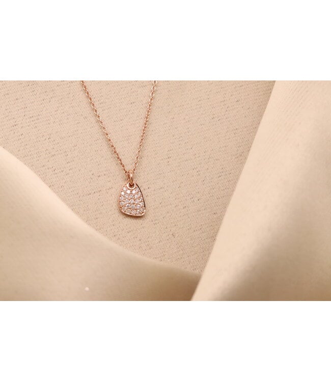 Noor hanger roségoud 14k met 0.18ct. diamant W/Si