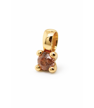 ROEMER by Bregje ROEMER by Bregje hanger Lily 18k geelgoud met natuurlijke cognac zirkoon