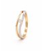 Passione ring geel/witgoud 14k met 0.13ct G/Si maat 55