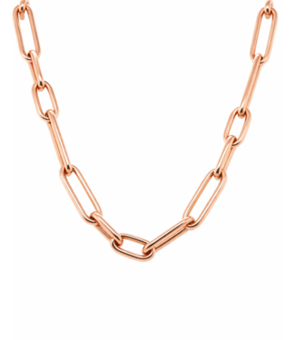 ROEMER ROEMER collier paperclip 18k roségoud 50cm