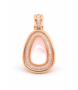 ROEMER ROEMER hanger roségoud 18k met maansteen & briljant 0.96ct