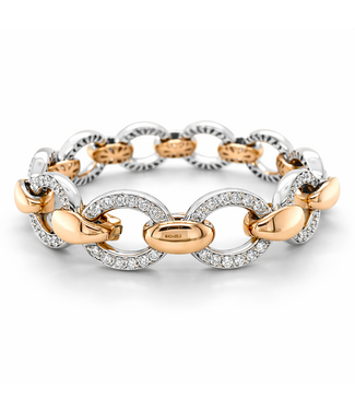 Positano Positano armband 14k rosé- met witgoud met briljant