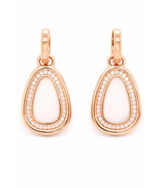 ROEMER ROEMER oorhangers triangolo roségoud 18k met 0.91ct. briljant