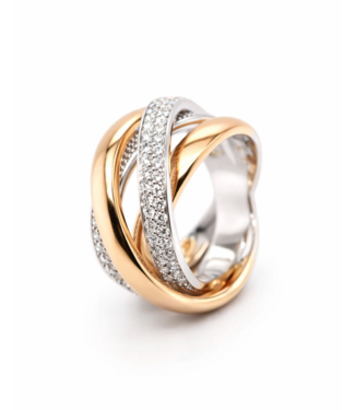 Positano Positano roségouden ring 18 karaat met 1.15 ct. briljant