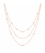 Positano Positano collier rosegoud met diamant 72cm