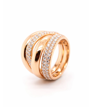 Positano Positano ring 18k rosegouden  1,17 ct diamant 53