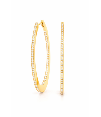 ROEMER ROEMER 14k geelgouden oorringen met diamant 0.79ct.