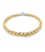 Monzario armband 14k geelgoud met witgouden sluiting 933A