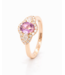 Positano Ring 18k roségoud 8046/ARPS 1.07ct roze Saffier & 0.40ct Diamant maat 54