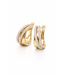 Passione Passione 14K geel- met witgouden oorringen met diamant 0,57ct