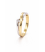 Passione Passione ring geel/witgoud 14k met 0.03ct diamant G/Si maat 57