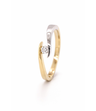 Passione Passione ring goud 14k met diamant 0.08ct maat 54