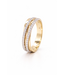 Passione ring geel/witgoud 14k met diamant 0.40H/Si maat 56