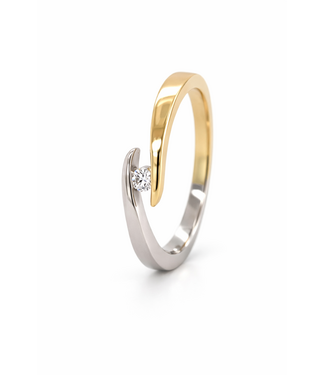 Passione Passione ring goud 14k met diamant 0.05ct. maat 55