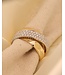 Passione ring geel/witgoud 14k met 0.93ct diamant H/Si maat 55