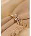 Passione 14K geel- met witgouden ring met diamant 0,35ct 56