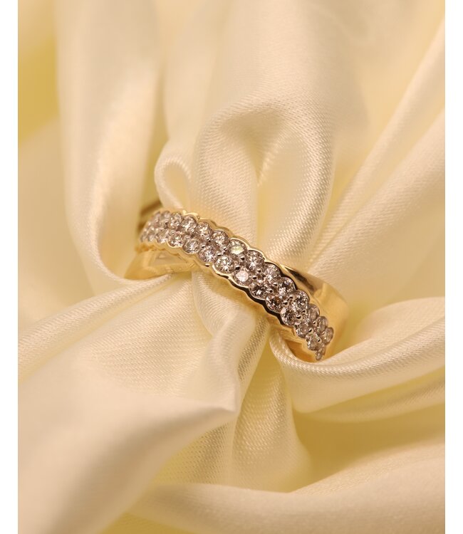 Passione 14k geelgouden ring goud met diamant 0.54 ct. H/Si 56