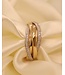 Passione 14K geel- met witgouden ring met diamant 0,36ct 55