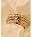 Passione  14k geelgouden ring met diamant 0.48ct 53