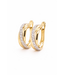 Passione Passione 14K geel- met witgouden oorringen met diamant 0,50ct