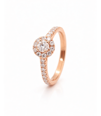 ROEMER ROEMER ring 18k rosegoud Circulo met diamant 0.68ct 51
