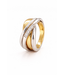 ROEMER Ring 14k geel- & witgoud met diamant maat 54