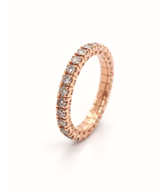 Positano Positano 18k rosegouden Flexring met bruine diamant (1.46ct)