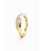 Passione Passione 14K geel- met witgouden ring met diamant 0,03ct 54