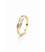 Passione ring geel/witgoud 14k met 0.03ct diamant maat 56
