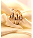 Passione ring goud 14k met diamant 0.05ct. maat 55
