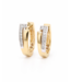 Passione Passione oorringen geel/witgoud 14k met 0.07ct diamant