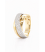 Passione ring geel/witgoud 14k met 0.93ct diamant H/Si maat 55