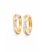 Passione 14K geel- met witgouden oorringen met diamant 0,06ct