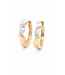 Passione 14K geel- met witgouden oorstekers met diamant 0.16ct