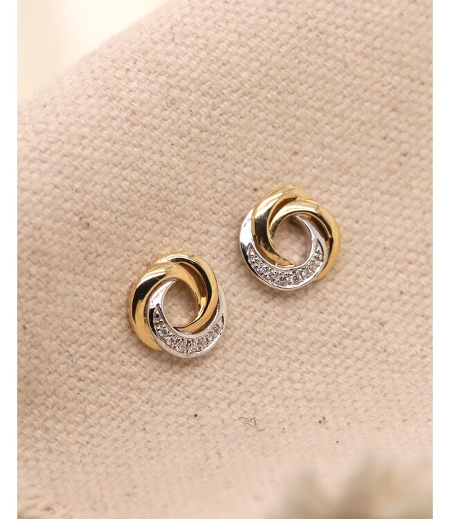 Excellent oorstekers bicolor briljant 0,06 crt. OG416456