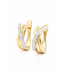 Passione Passione oorringen geel/witgoud 14k met 0.09ct diamant