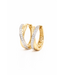Passione Passione 14k geel- met witgouden oorringen met diamant 0,17ct