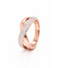 Passione Passione 14k rose- met witgouden ring met diamant 0.36ct 54