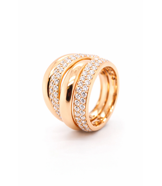 Positano Positano ring 18k rosegouden  1,17 ct diamant 53