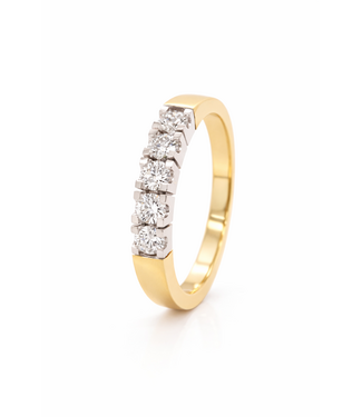 ROEMER ROEMER Ring 14k geel- en witgoud met diamant 0.50ct maat 54