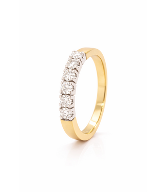 ROEMER ROEMER bicolor gouden Riviera ring met briljanten