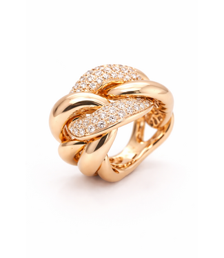 Positano Positanio ring 18k roségoud 5456/AR 0.82ct diamant maat 56