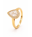 ROEMER 18K geelgouden ring met diamant 1.26ct peer geslepen