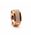 Roemer herenring Rosegoud 14k met diamant  0.70ct