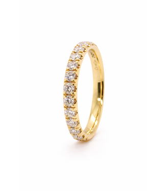 ROEMER ROEMER ring 18k geelgoud alliance L met diamant 0,76ct 56