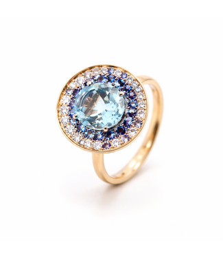 Positano Positano 18K rosegouden ring Blue Star